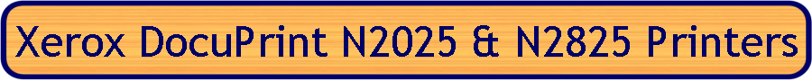 Xerox DocuPrint N2025 & N2825 Printers